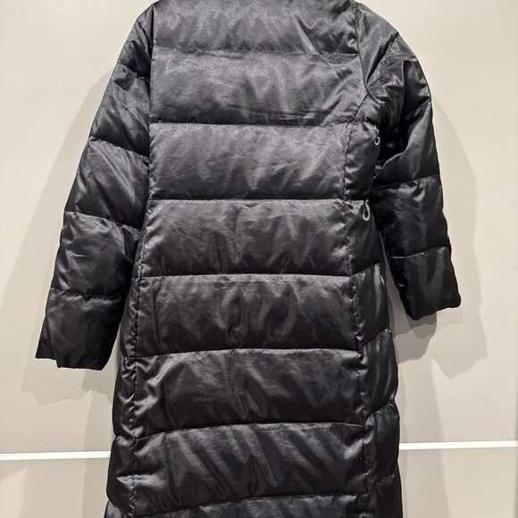 Land's End, Ladies Black, Angel Goose Down Long Coat, Size Medium 10-12 - Picture 10 of 10